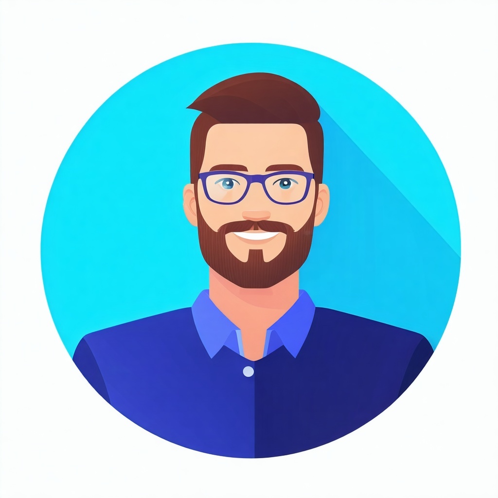 consultant and program developer or it technical engineer profile photo as a illustration image like webinar profile image circle frame-1
