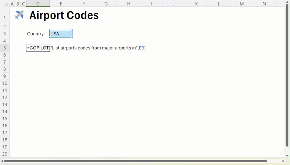 imgi_5_COPILOT Function Microsoft Excel Airport Codes